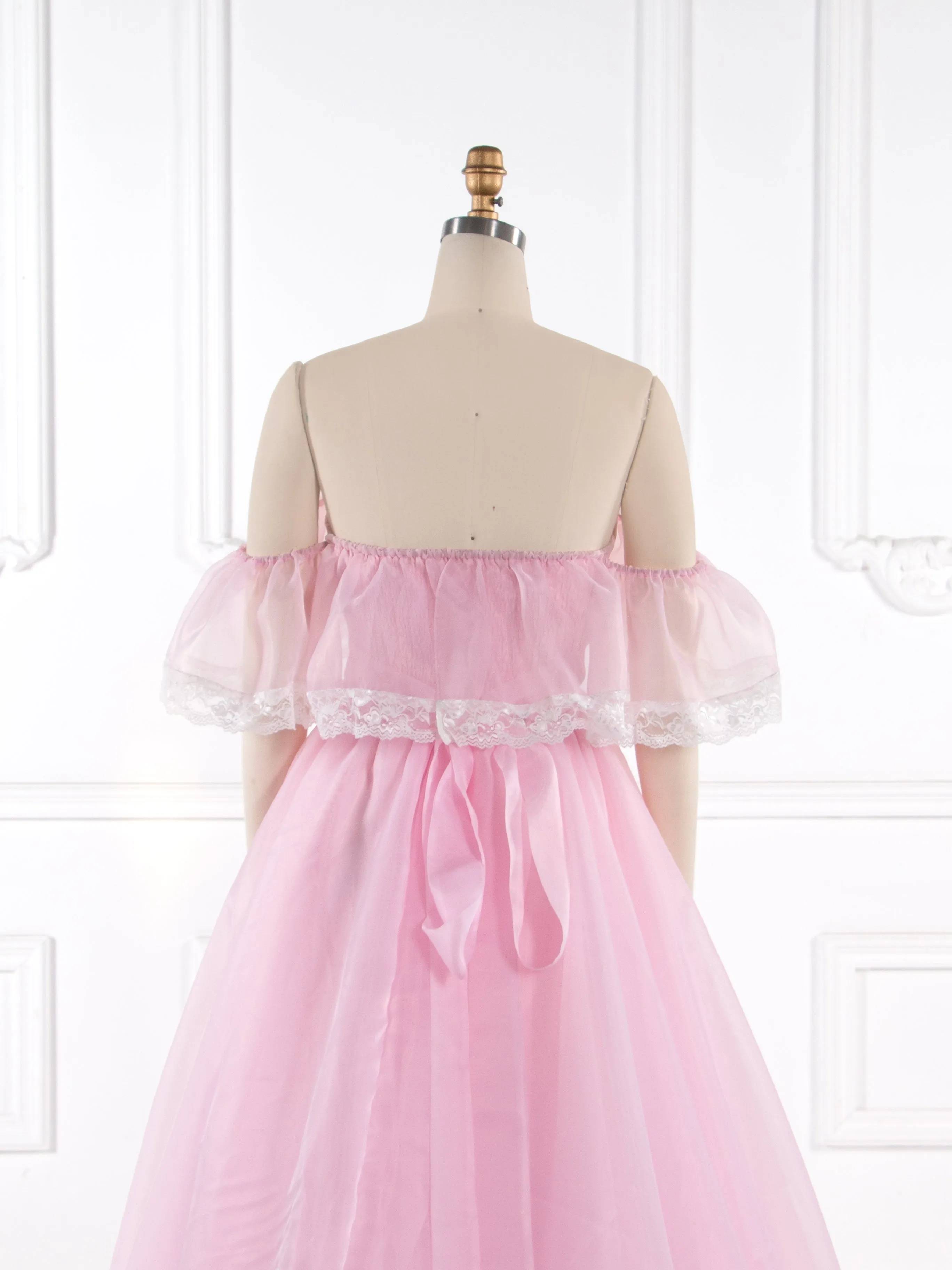 Pink Prom Party Organza Dress with Lace Details Elegant Wedding Guest Dresses YW243165