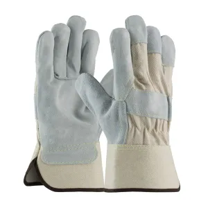 PIP 80-8800 Heavy Premium Split Cowhide Leather Palm Glove, White, Pair of 12