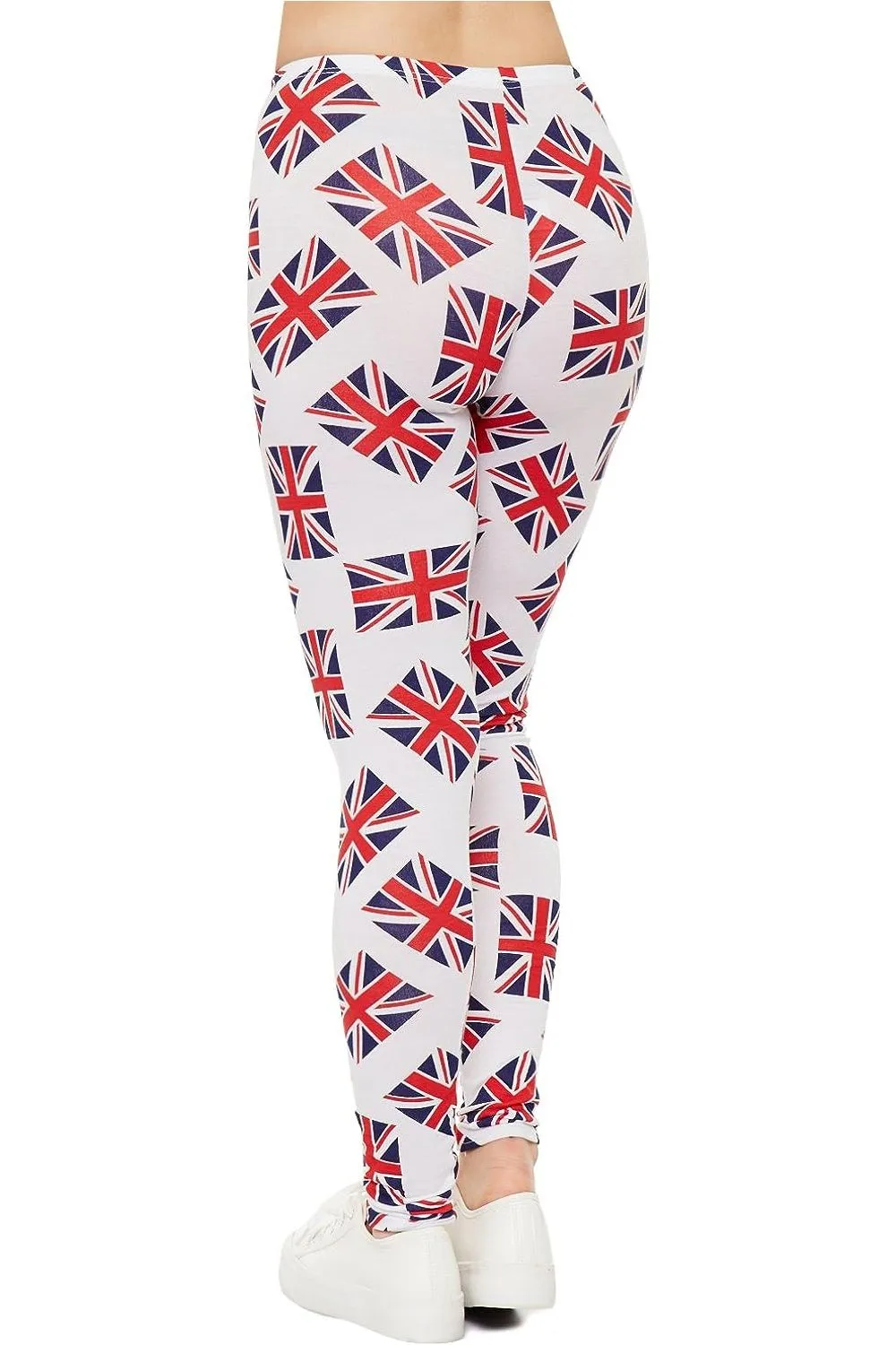 Plus Size Full Length UK Flag Print Leggings