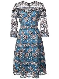 Prabal Gurung fit and Flare lace Dress