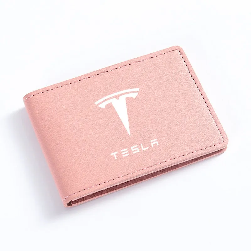 Premium Leather Card Holder Fashion Tesla model 3 S X Y accessories