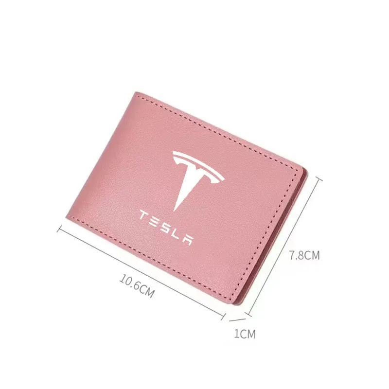 Premium Leather Card Holder Fashion Tesla model 3 S X Y accessories
