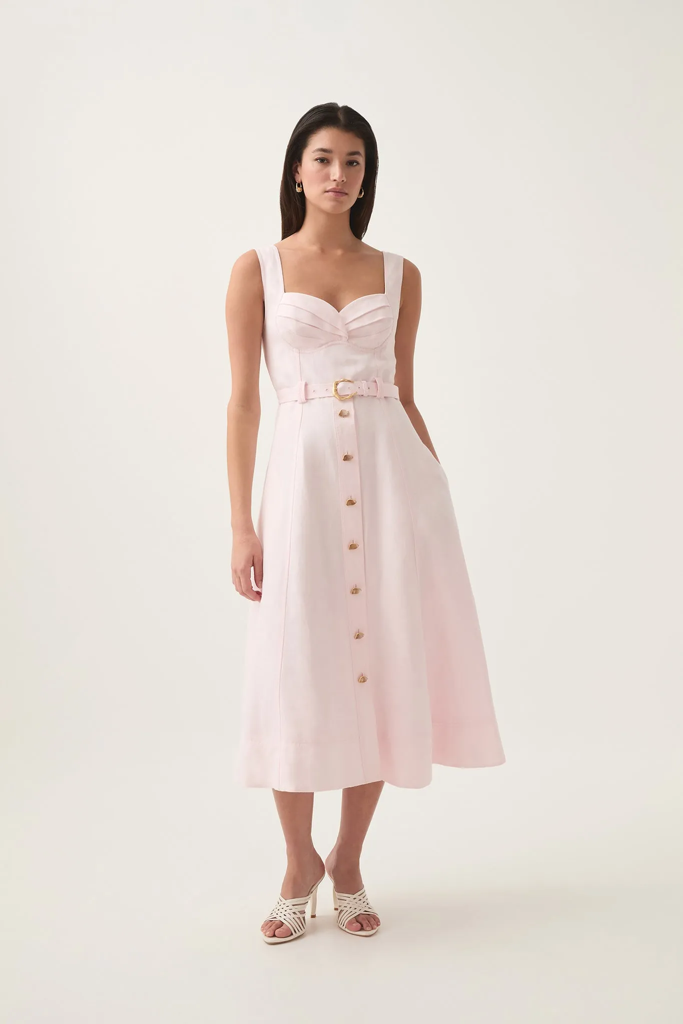 Primary Belted Midi Dress