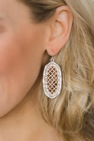 Pulse Perk ~ Caged Silver Trimmed Dangle Earrings