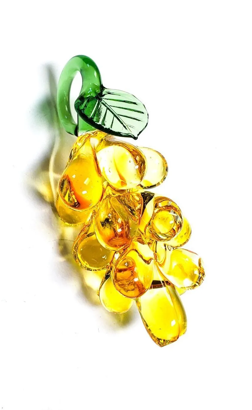 Purple Murano Style Glass Grapes for Chandeliers 65mm Fruit Ornaments