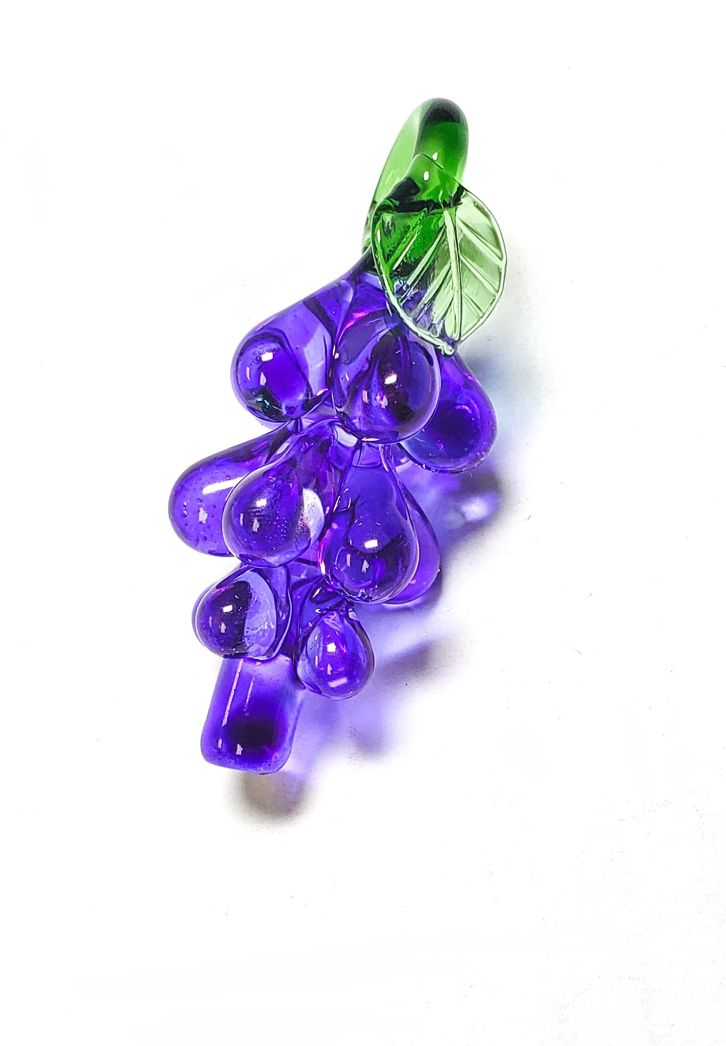 Purple Murano Style Glass Grapes for Chandeliers 65mm Fruit Ornaments