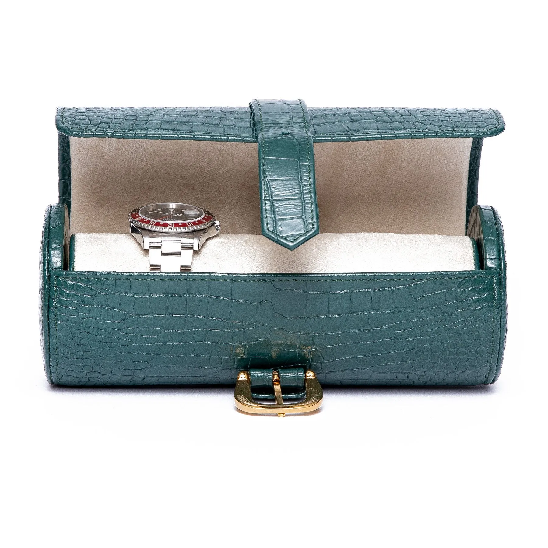 Rapport - Brompton Triple Watch Roll in Green Croco | D168