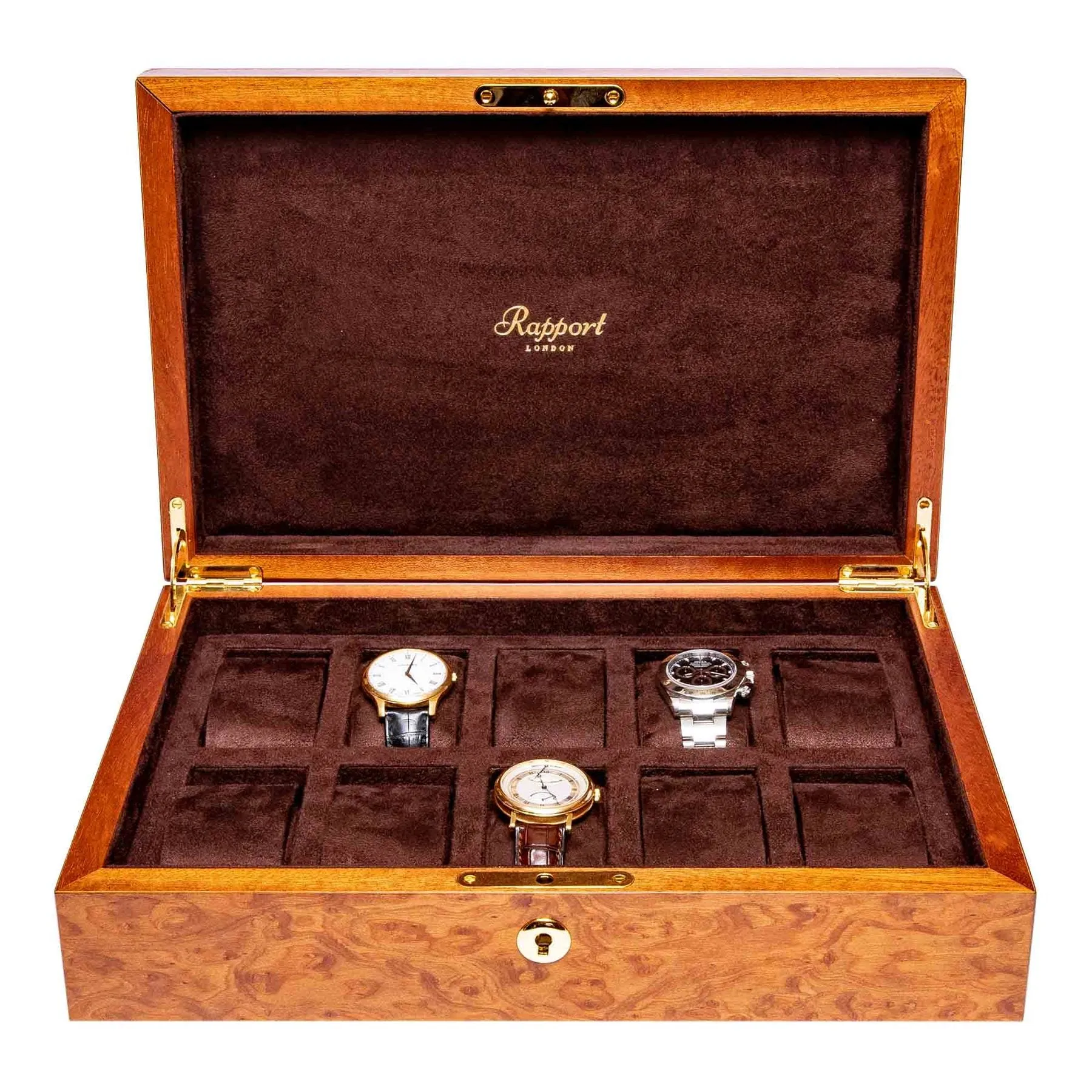 Rapport - Heritage 10 Watch Box in Walnut Burr | L275