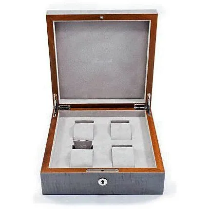 Rapport - Heritage 4 Watch Box in Grey Lacquer | L415