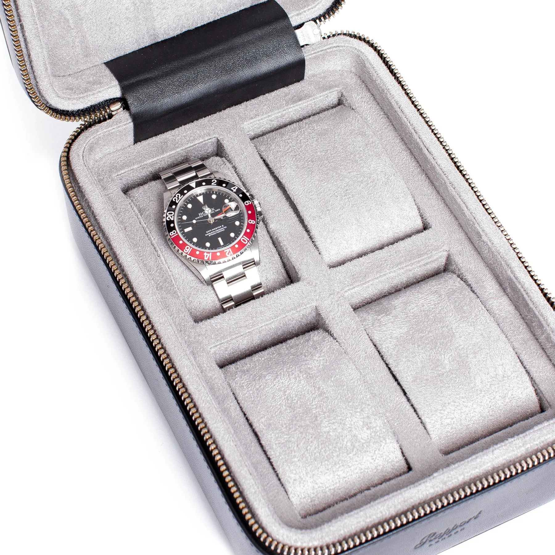Rapport - Hyde Park Quad Watch Case in Black Leather | D271