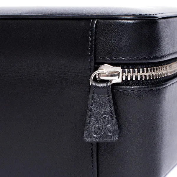 Rapport - Hyde Park Quad Watch Case in Black Leather | D271