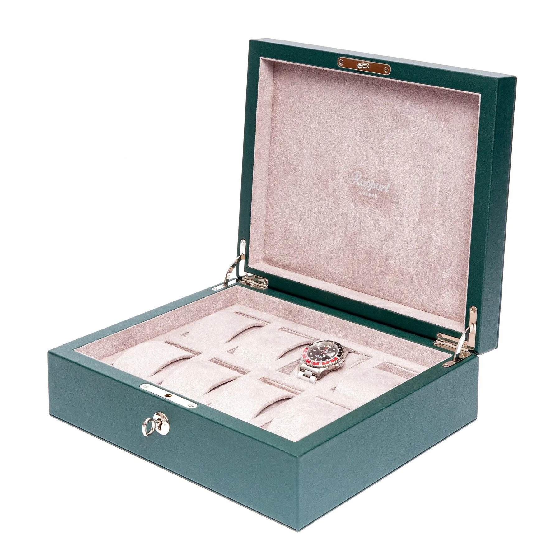 Rapport - Vantage 8 Watch Box in Green Leather | L437
