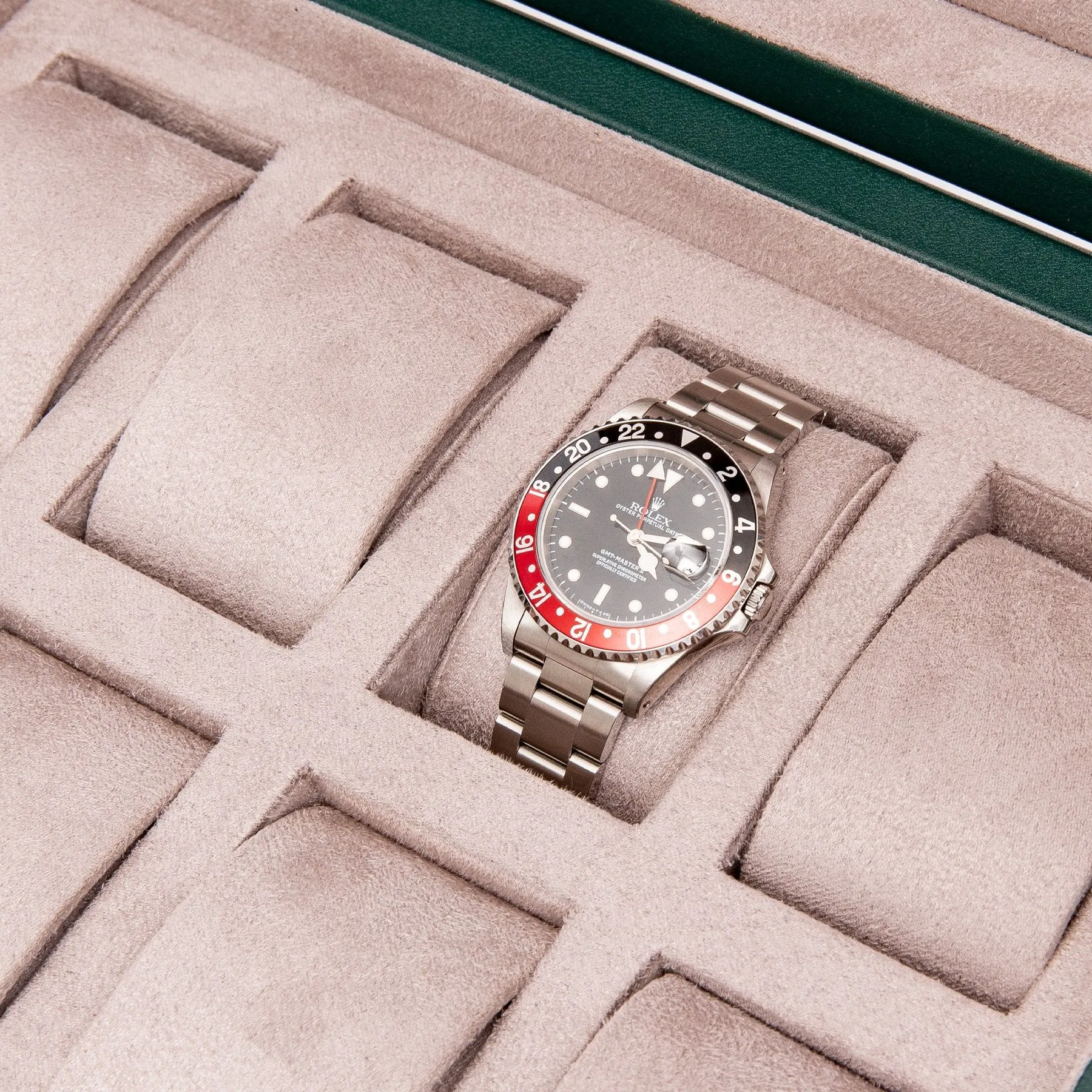 Rapport - Vantage 8 Watch Box in Green Leather | L437