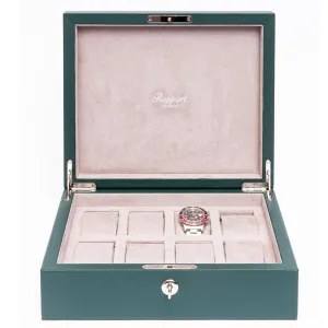 Rapport - Vantage 8 Watch Box in Green Leather | L437