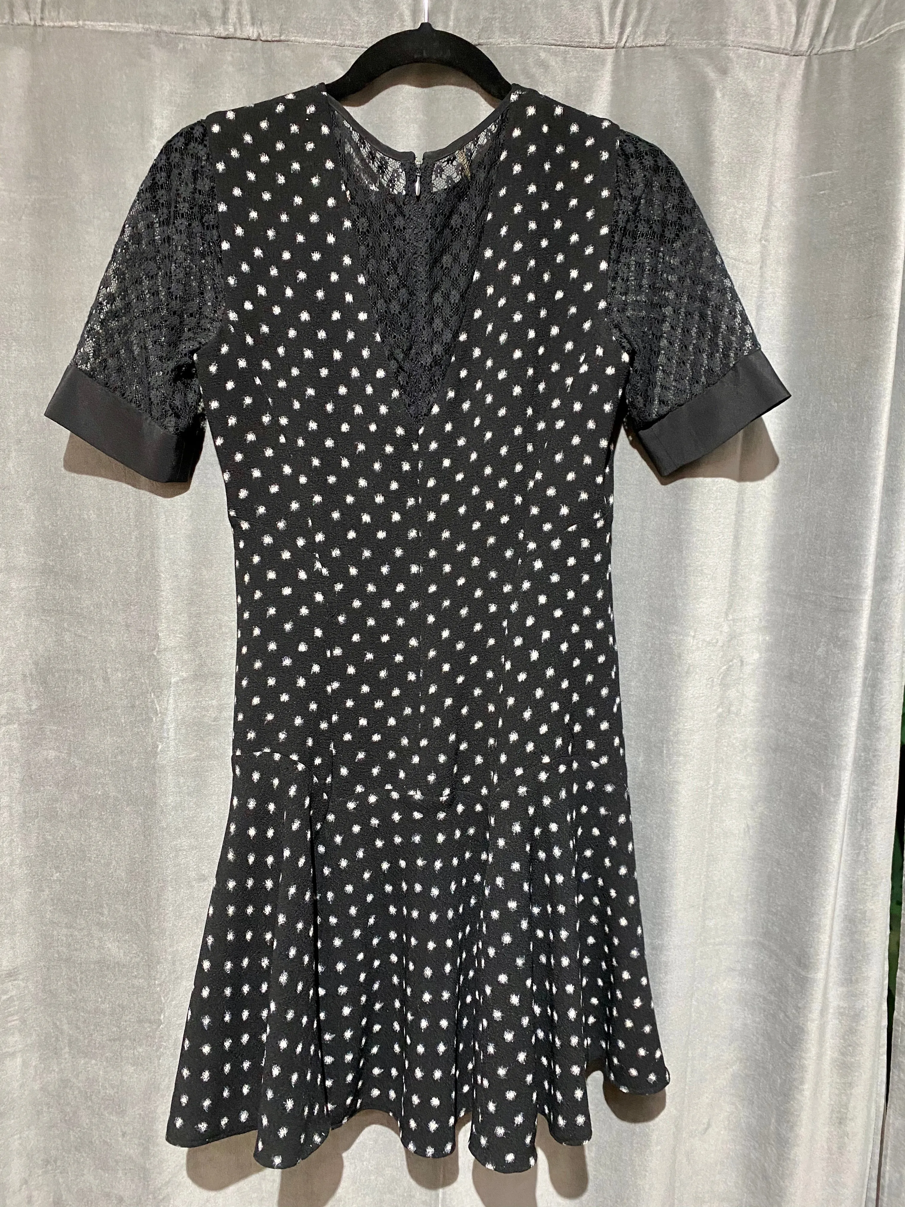 Rebecca Taylor Short Sleeve Dropped Waist Flare Dress