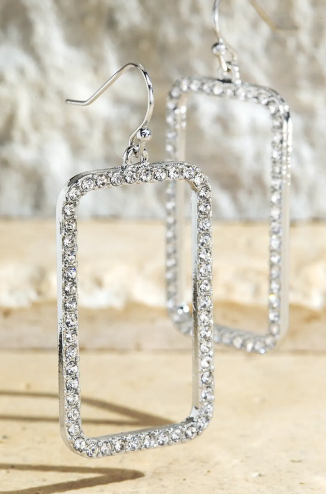 Rectangle Dangle Drop Earrings