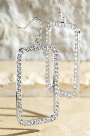 Rectangle Dangle Drop Earrings