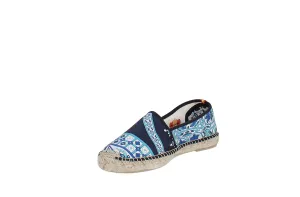Respoke Women's Luna Toyo Printed Espadrille Flats BLUE/ BLACK 38/ 7.5