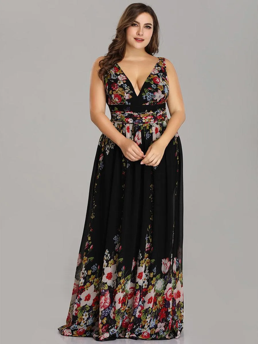 Robe de demoiselle d'honneur en mousseline sans manches