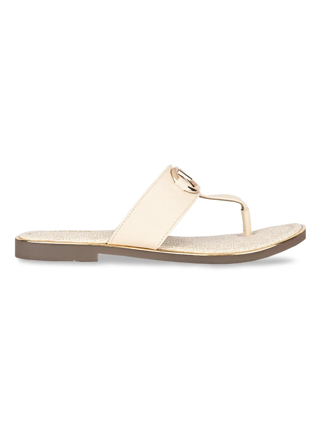 Rocia By Regal Cream Women Stylish Flats