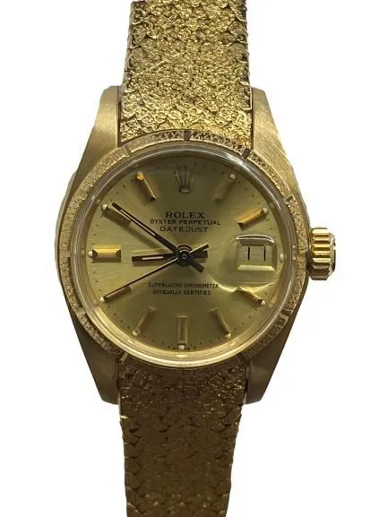 Rolex Datejust 26mm 18K Yellow Gold 6700 Champagne Dial Automatic Women's Watch