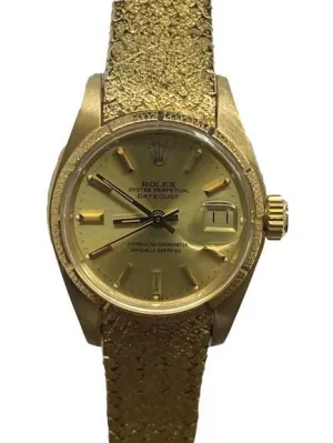 Rolex Datejust 26mm 18K Yellow Gold 6700 Champagne Dial Automatic Women's Watch