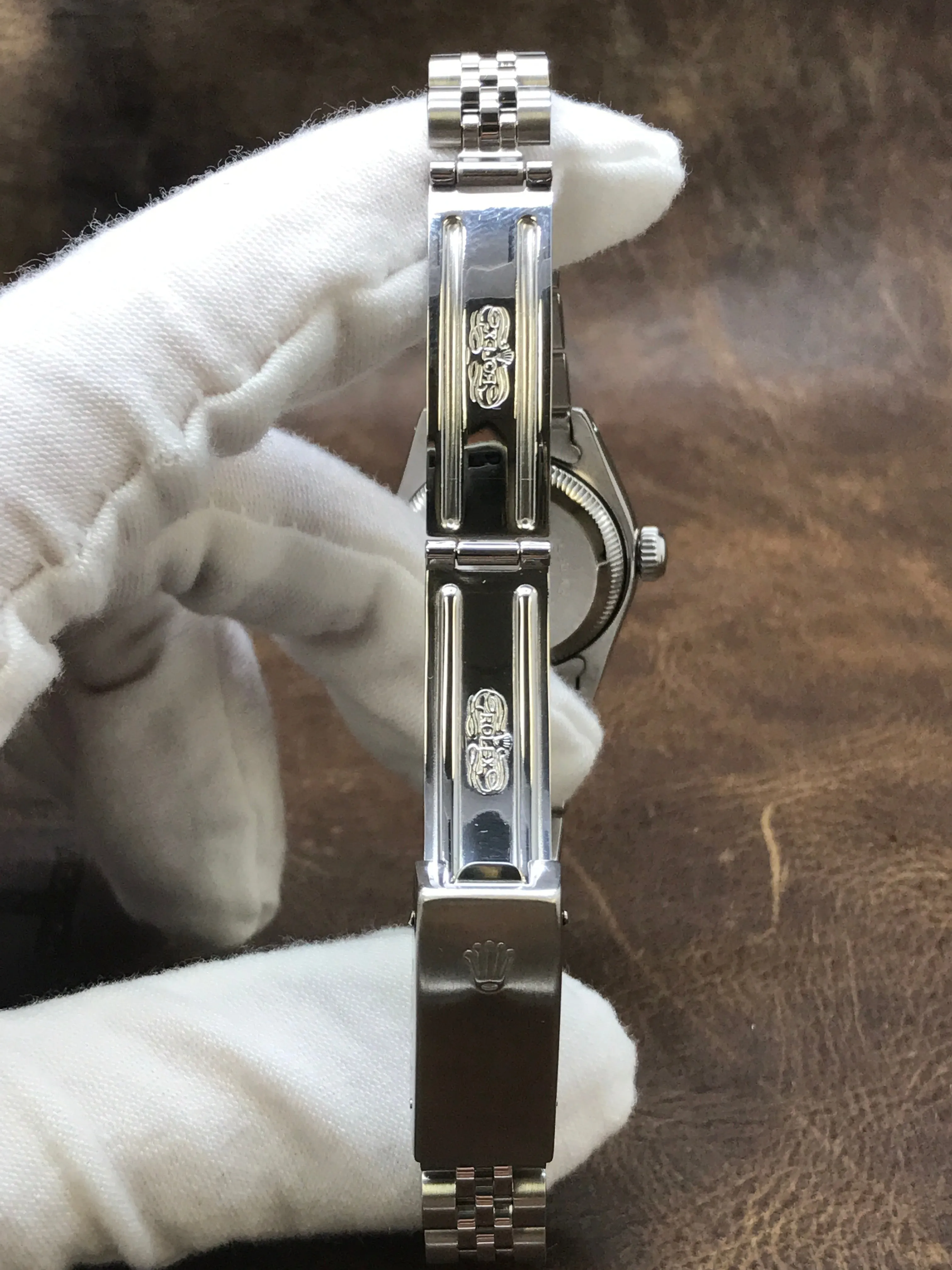 Rolex Datejust 26mm Custom Bracelet 6917 SS Silver Dial Automatic Women's Watch