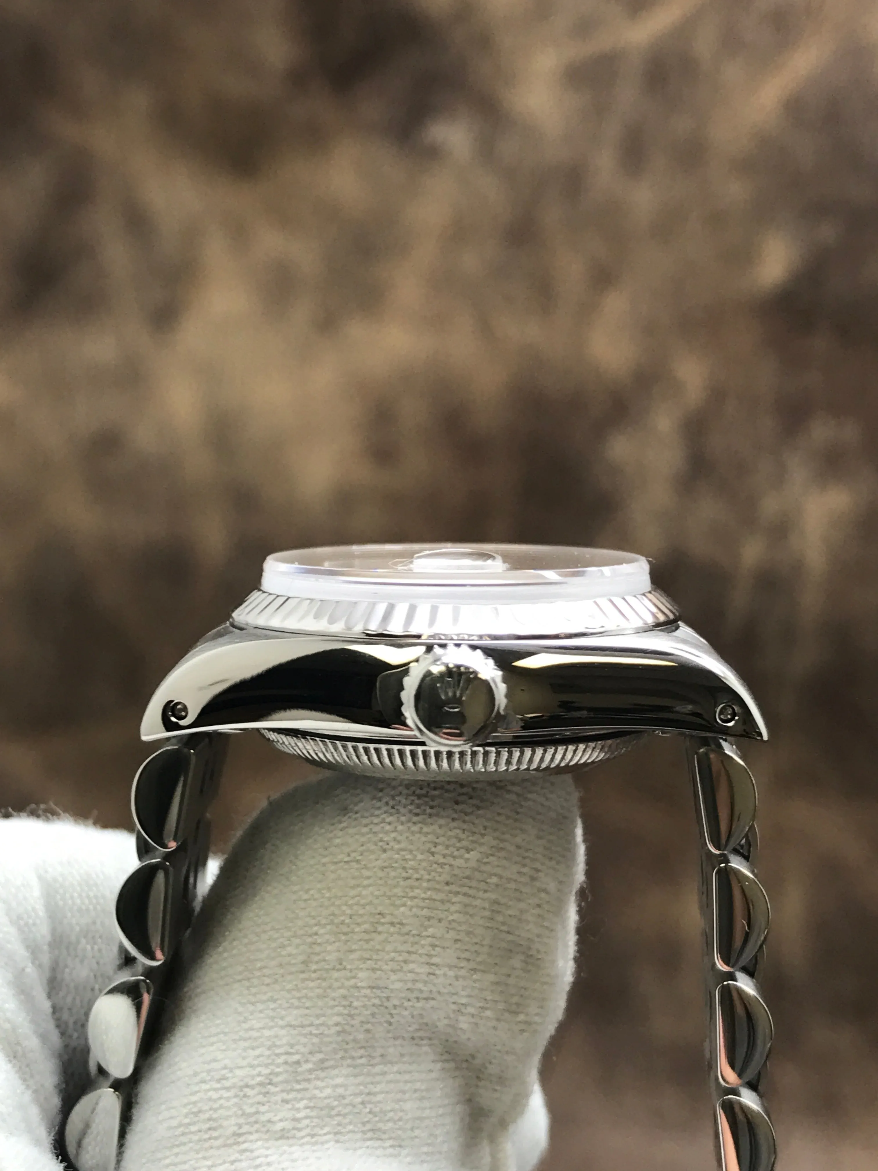 Rolex Datejust 26mm Custom Bracelet 6917 SS Silver Dial Automatic Women's Watch