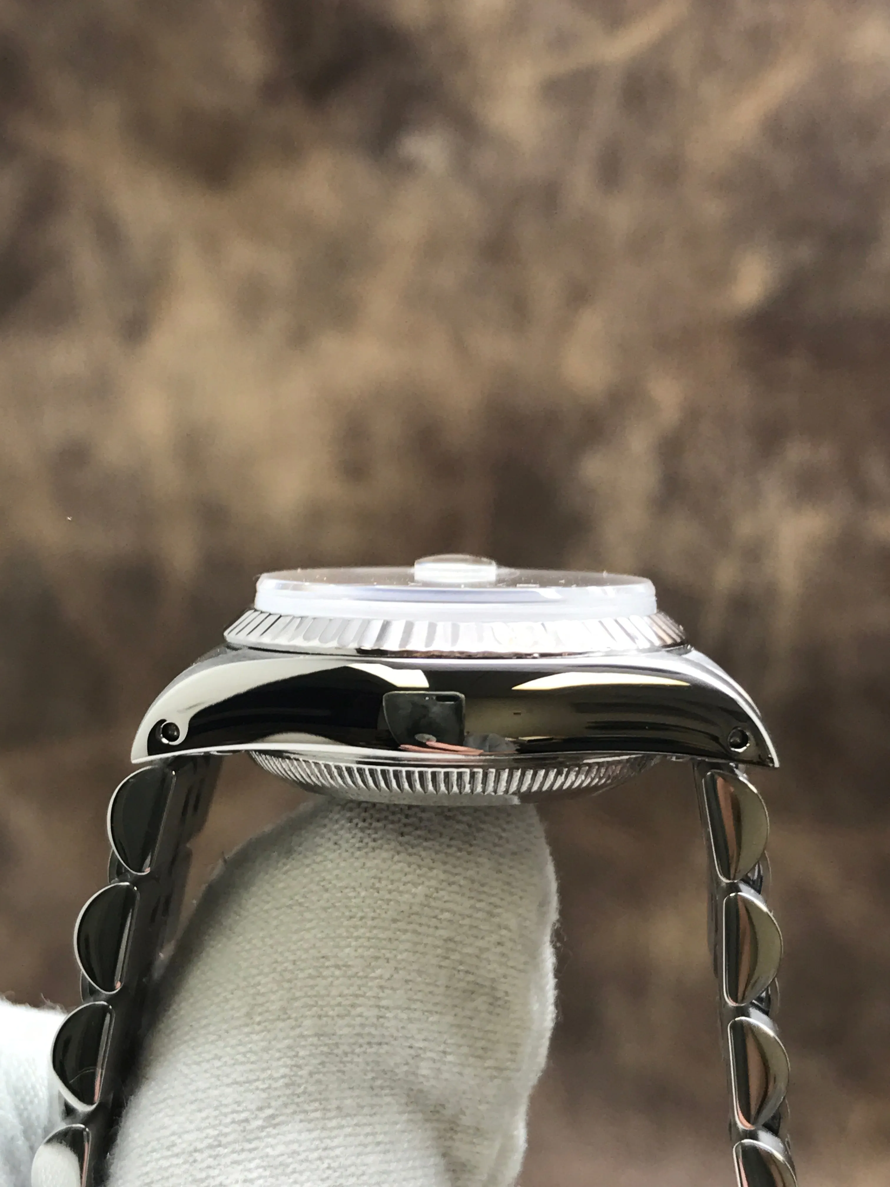 Rolex Datejust 26mm Custom Bracelet 6917 SS Silver Dial Automatic Women's Watch