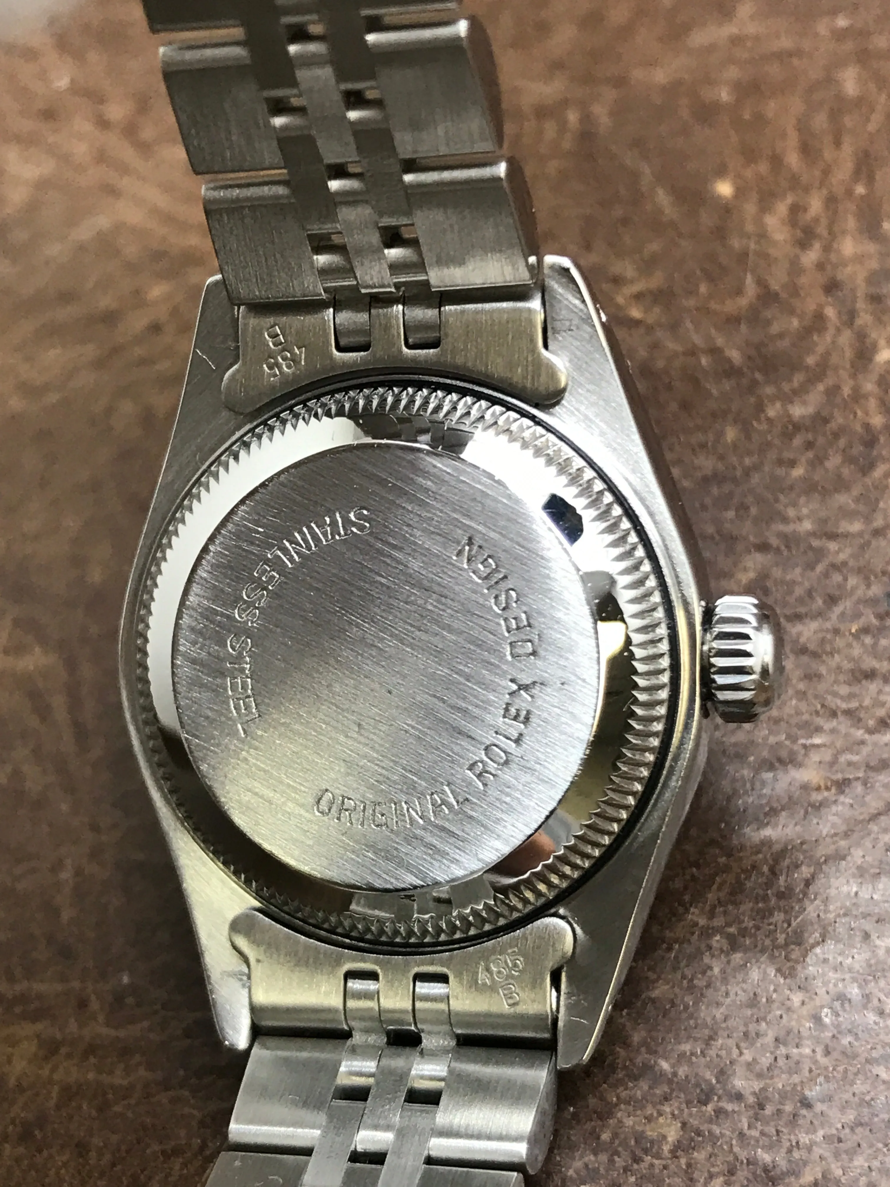 Rolex Datejust 26mm Custom Bracelet 6917 SS Silver Dial Automatic Women's Watch