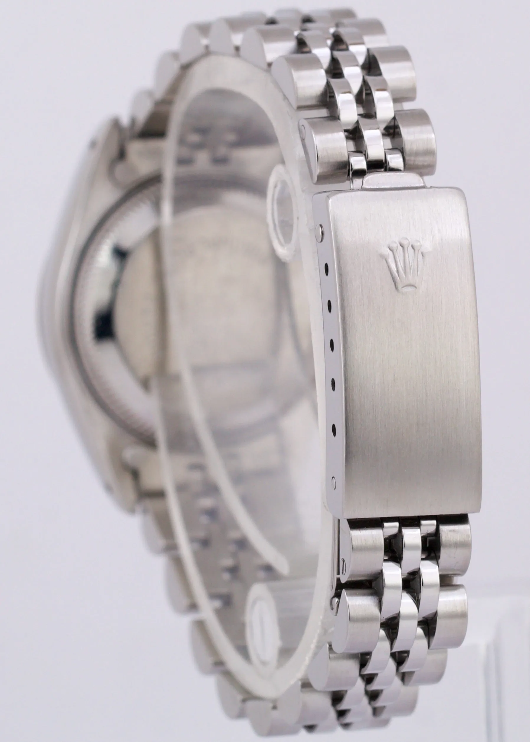 Rolex DateJust 26mm GRAY TAPESTRY 18K White Gold Steel Fluted JUBILEE 69174 BOX