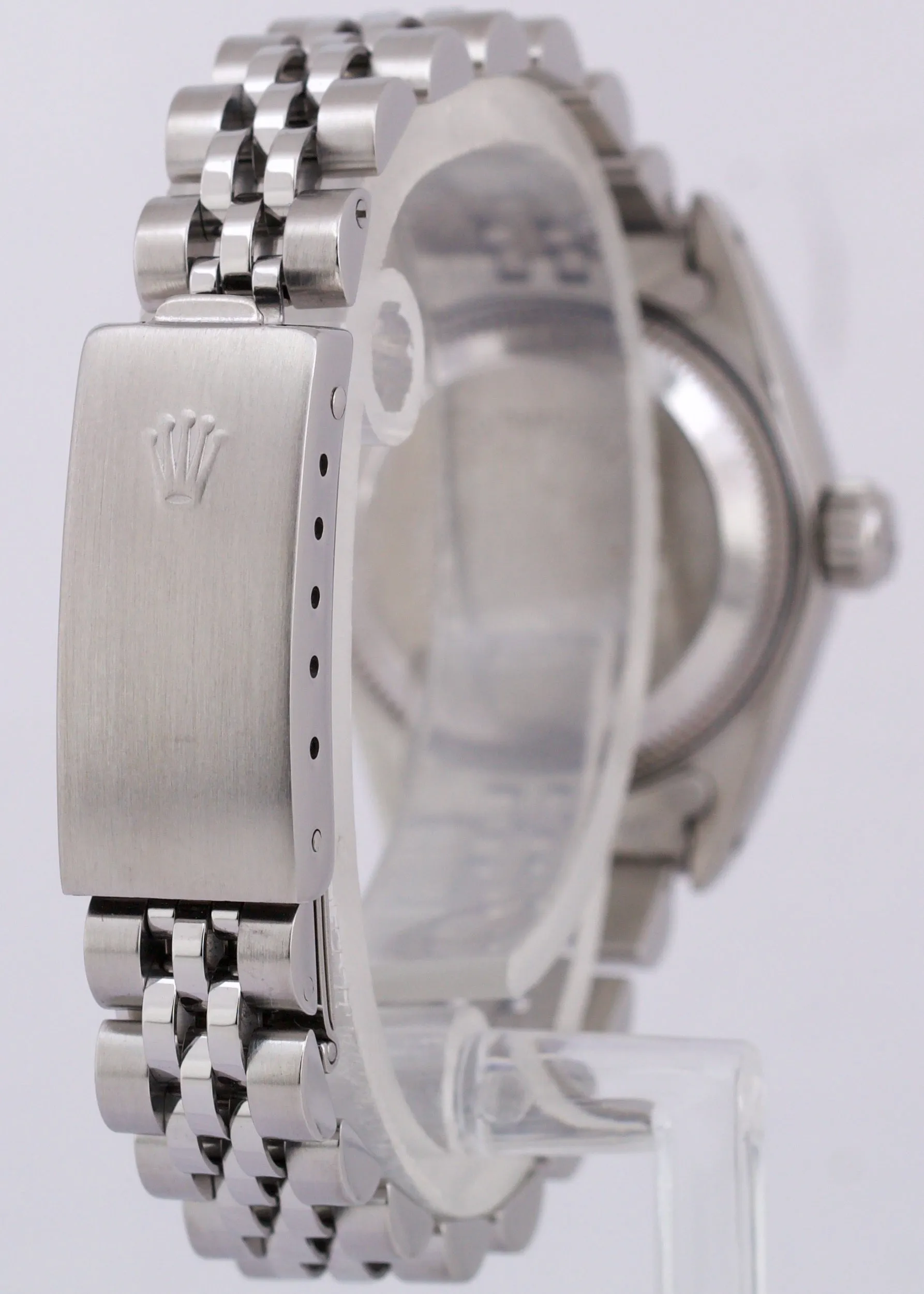Rolex DateJust 26mm GRAY TAPESTRY 18K White Gold Steel Fluted JUBILEE 69174 BOX