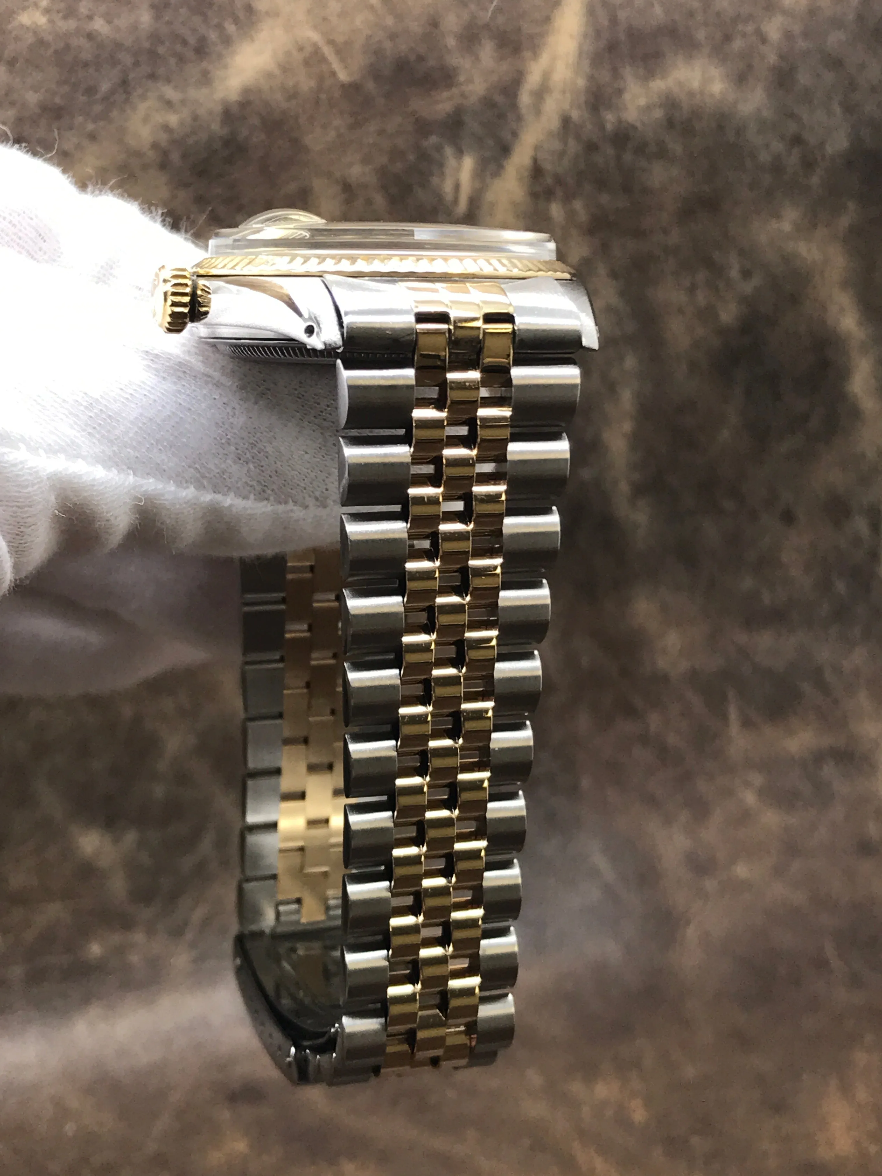 Rolex Datejust 36mm 1601 Custom Champagne Diamond Dial Automatic Watch