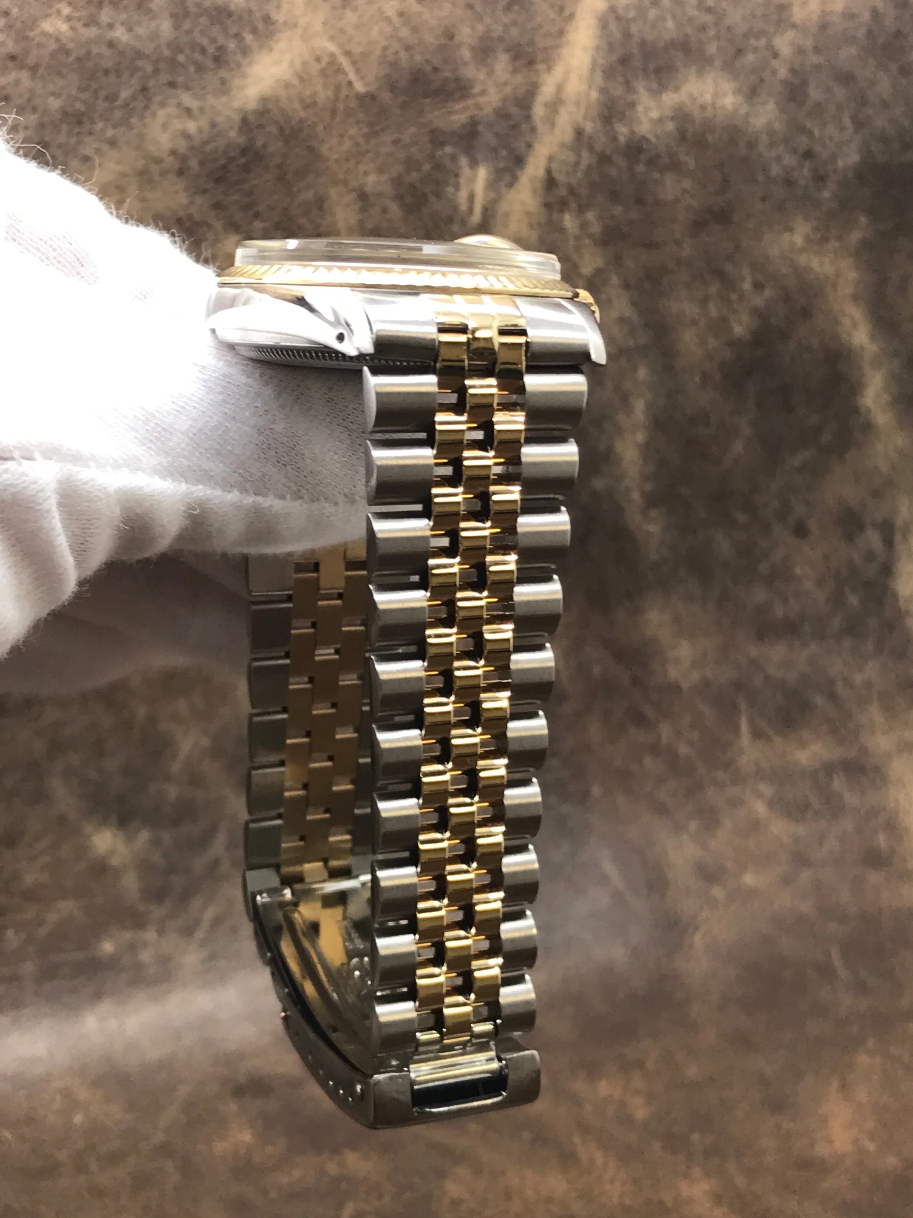 Rolex Datejust 36mm 1601 Custom Champagne Diamond Dial Automatic Watch