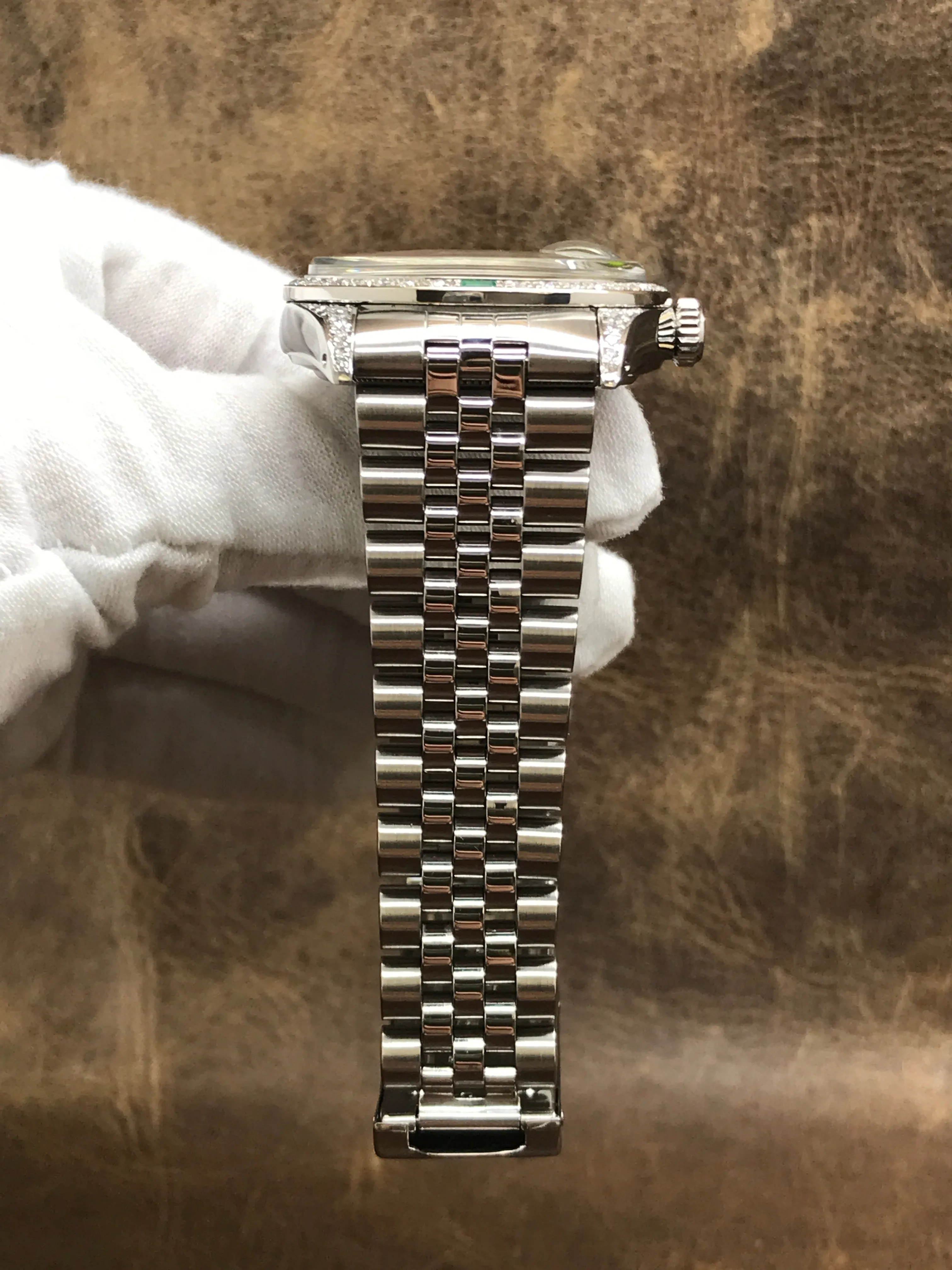 Rolex Datejust 36mm 16014 Custom Green Diamond Dial Automatic Watch