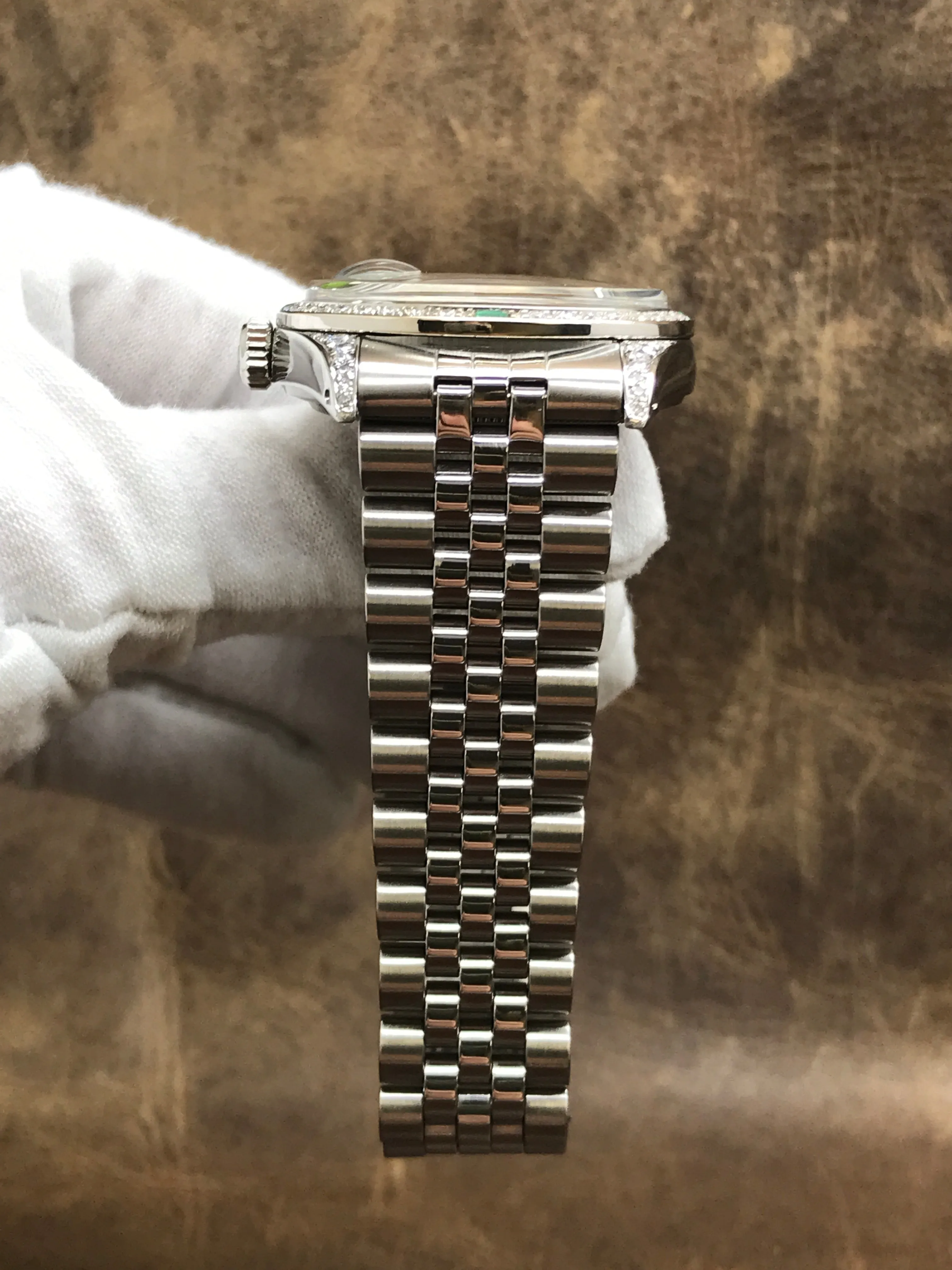 Rolex Datejust 36mm 16014 Custom Green Diamond Dial Automatic Watch