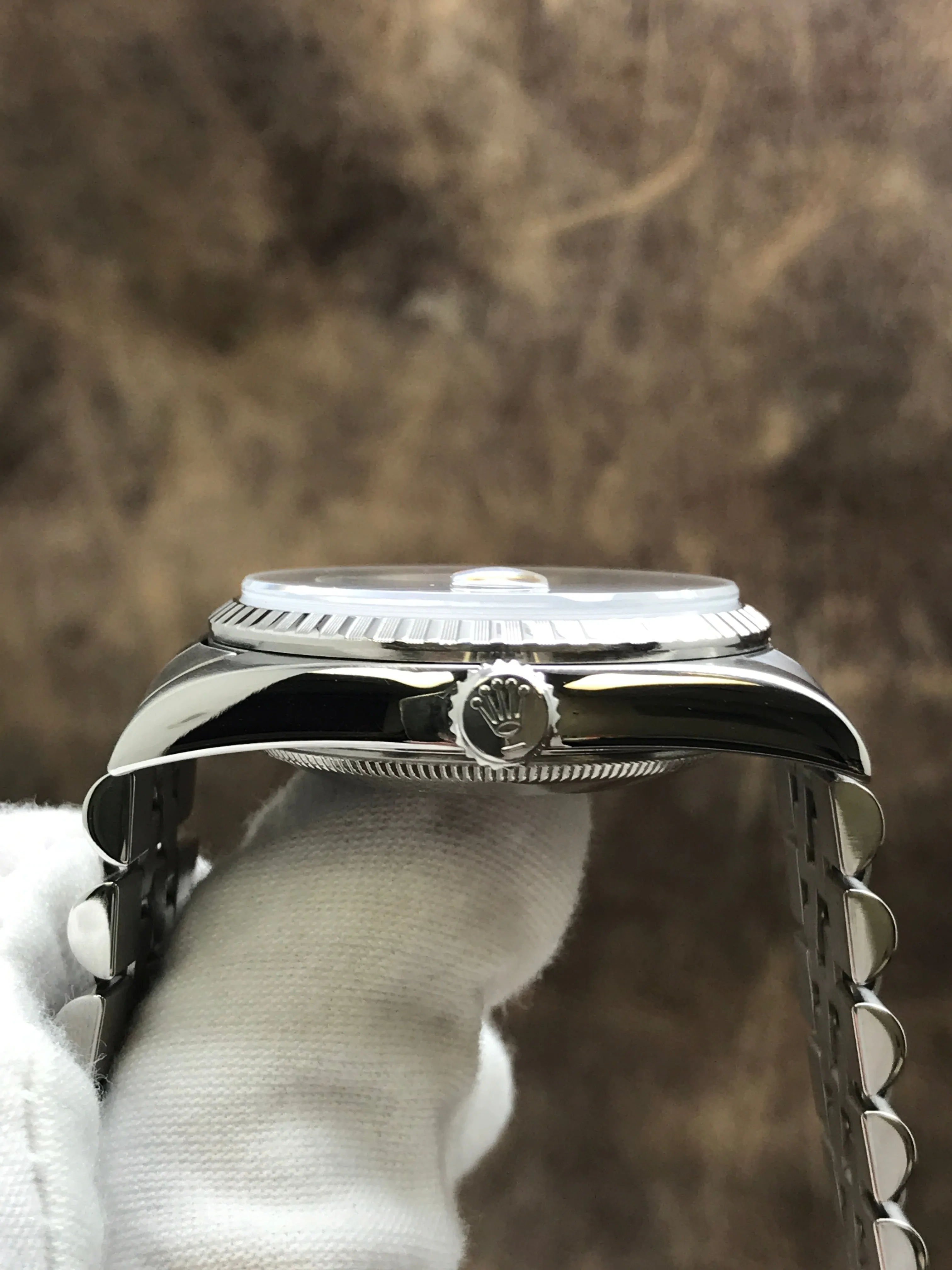 Rolex Datejust 36mm 16220 Custom Diamond Black Dial Automatic Watch