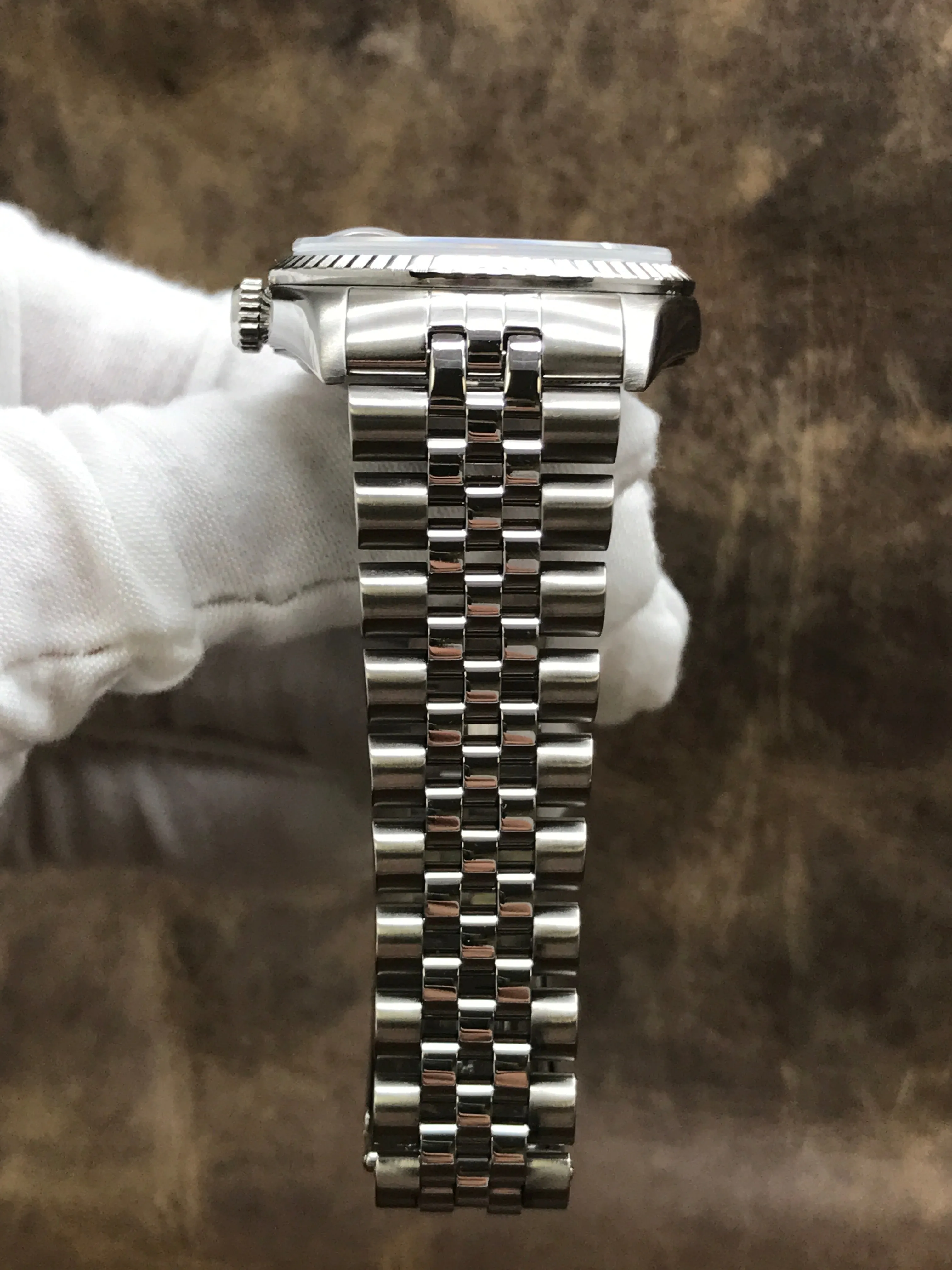 Rolex Datejust 36mm 16220 Custom Diamond Black Dial Automatic Watch
