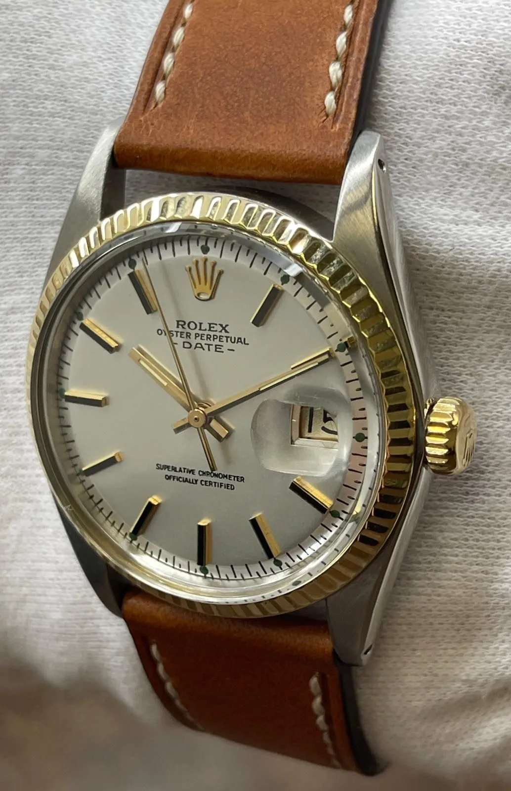Rolex Datejust 36mm Custom 1601 Silver Dial Automatic Watch