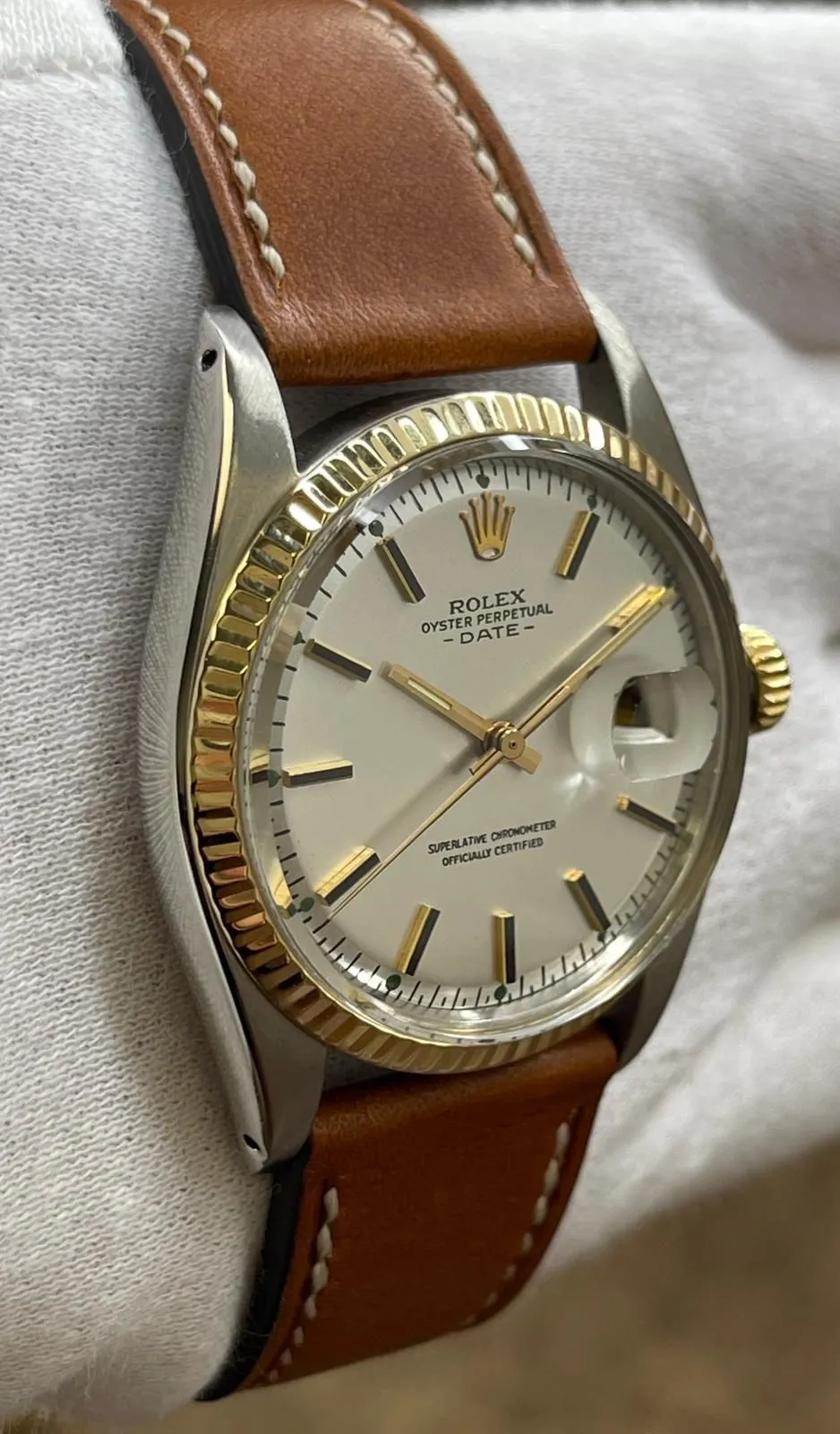 Rolex Datejust 36mm Custom 1601 Silver Dial Automatic Watch