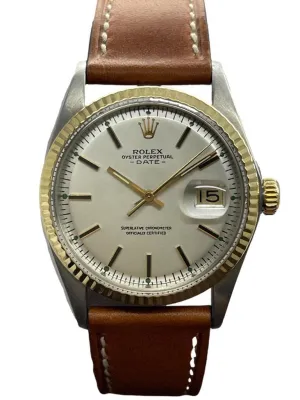 Rolex Datejust 36mm Custom 1601 Silver Dial Automatic Watch