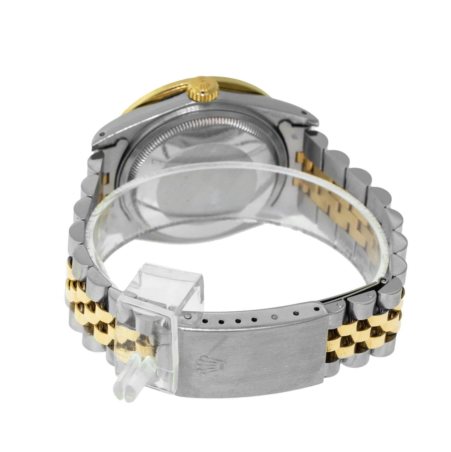 Rolex Datejust 36mm Yellow Gold & Steel Champagne Index Dial & Diamond Bezel 16233