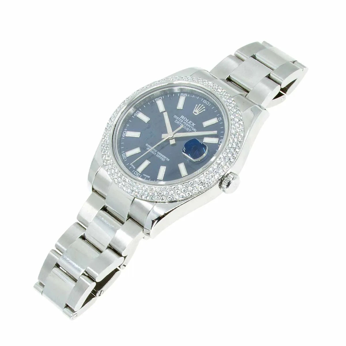 Rolex Datejust 41 Blue Dial with Diamond Bezel