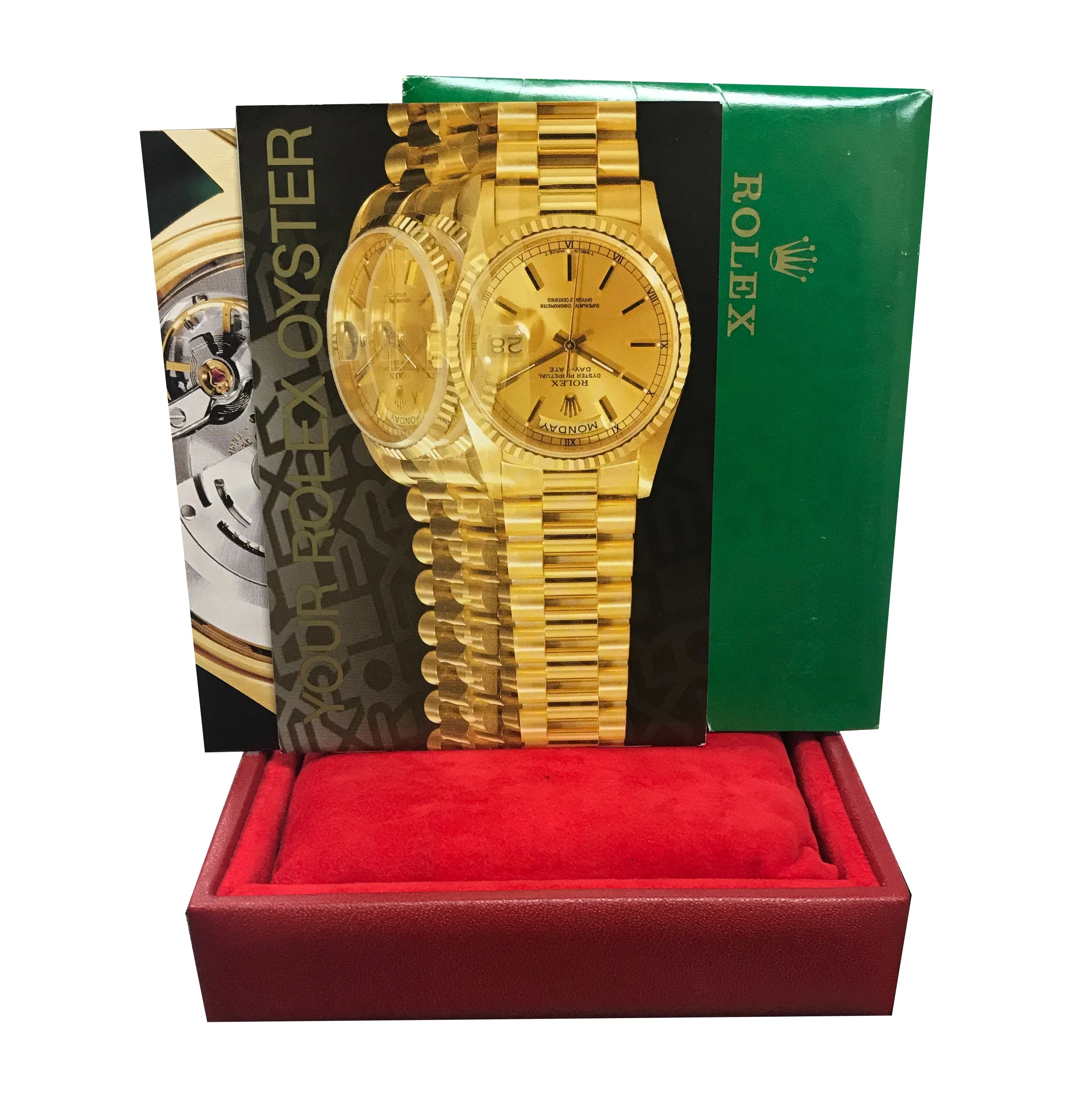 Rolex DateJust President 26 Champagne DIAMOND BEZEL Yellow Gold Watch 69178 BOX