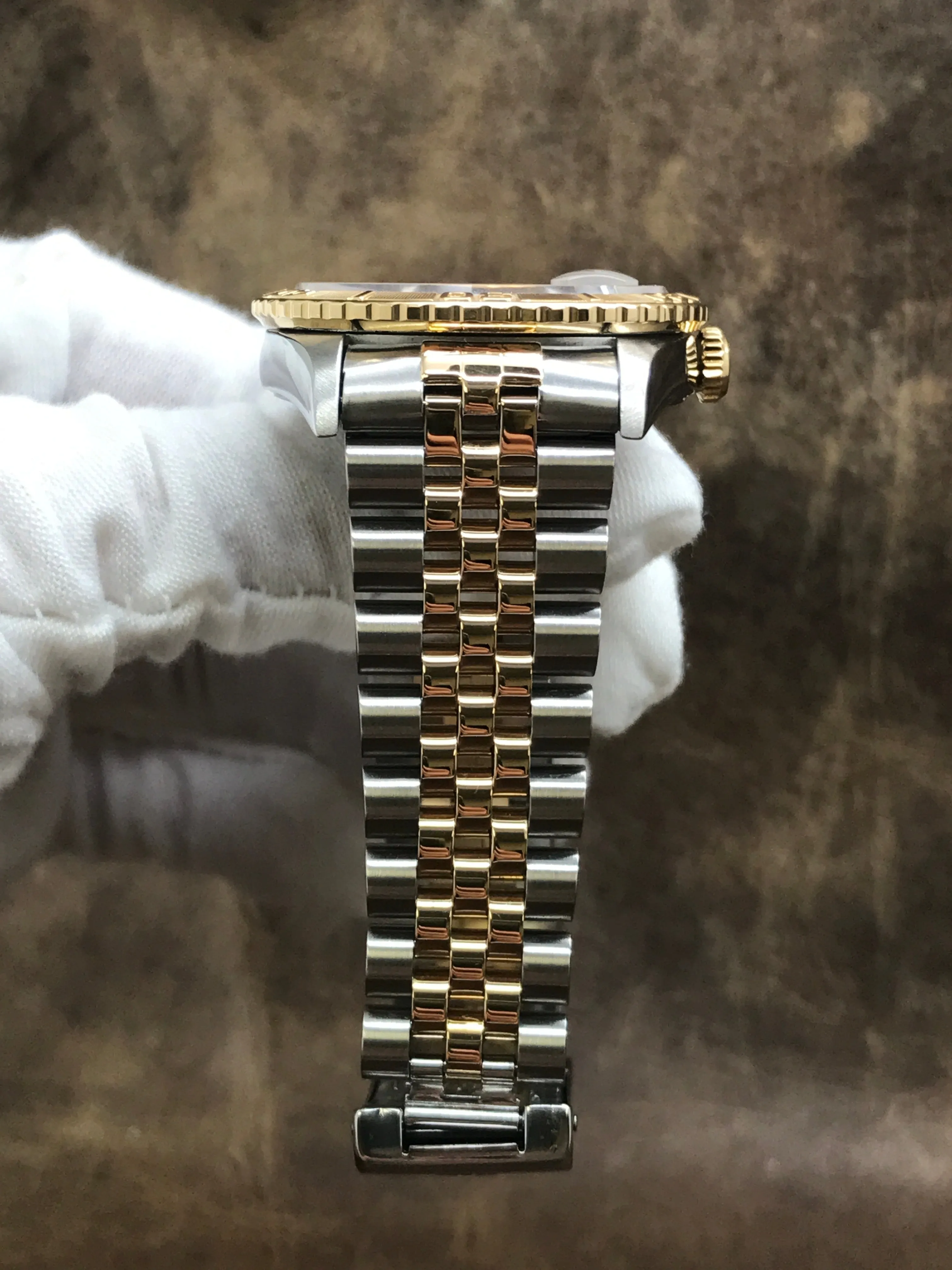 Rolex Datejust Turn-o-graph 16263 Custom Black Diamond Dial Automatic Watch