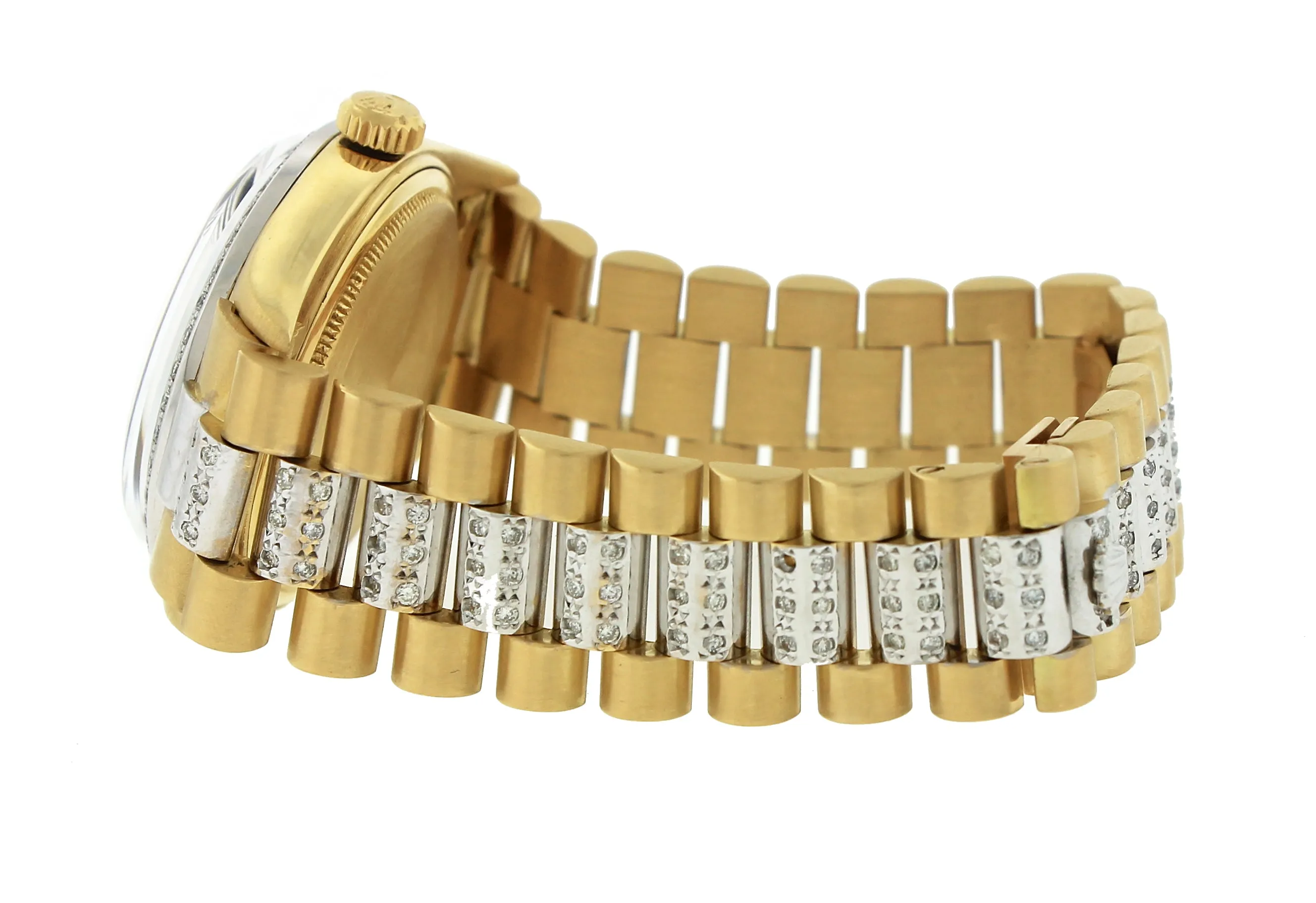 Rolex Day-Date President 36mm Diamond Black 1803 Yellow White Gold Presidential