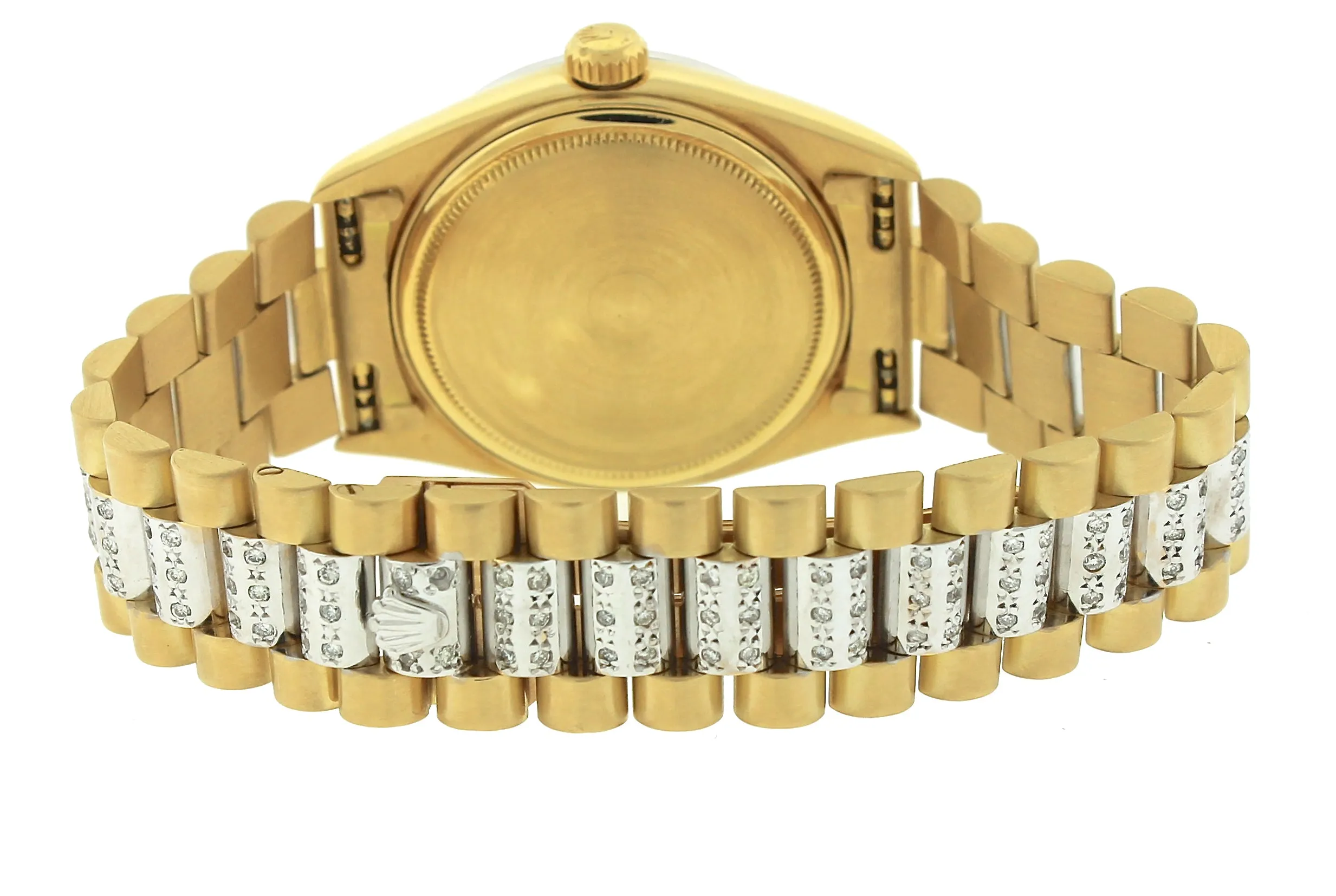 Rolex Day-Date President 36mm Diamond Black 1803 Yellow White Gold Presidential
