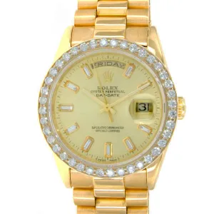 Rolex Day-Date President with Diamond Dial & Bezel