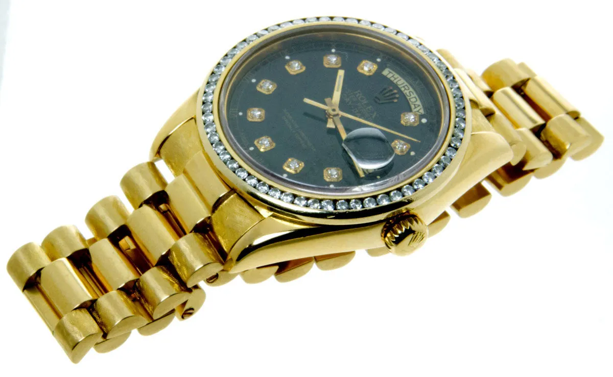 Rolex Day-Date President with Diamond Dial Bezel