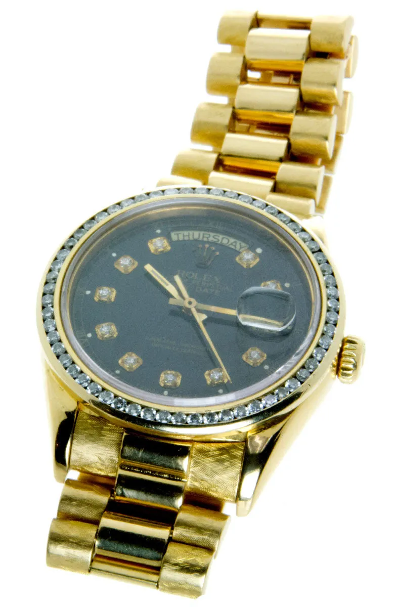 Rolex Day-Date President with Diamond Dial Bezel